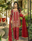 CHIFFON Stitched - 3 Piece Suit (HE-000121-S)